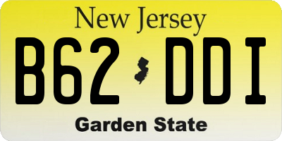 NJ license plate B62DDI