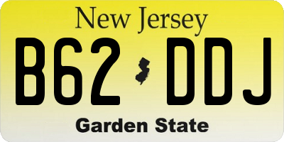 NJ license plate B62DDJ
