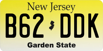 NJ license plate B62DDK
