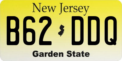 NJ license plate B62DDQ