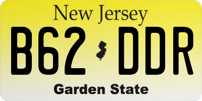 NJ license plate B62DDR