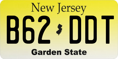 NJ license plate B62DDT
