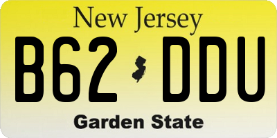 NJ license plate B62DDU