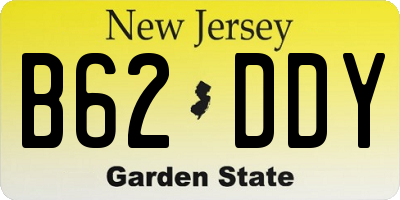NJ license plate B62DDY