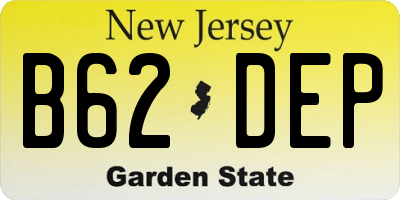 NJ license plate B62DEP