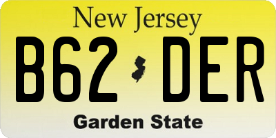NJ license plate B62DER