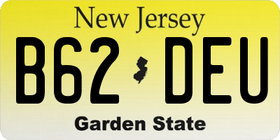 NJ license plate B62DEU