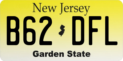 NJ license plate B62DFL
