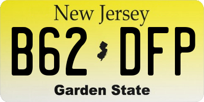 NJ license plate B62DFP