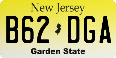 NJ license plate B62DGA