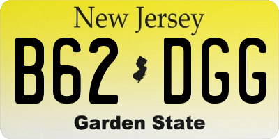 NJ license plate B62DGG