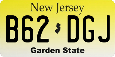 NJ license plate B62DGJ