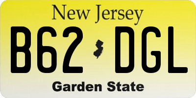 NJ license plate B62DGL