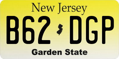 NJ license plate B62DGP