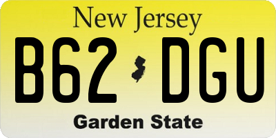 NJ license plate B62DGU