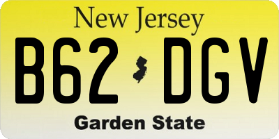 NJ license plate B62DGV