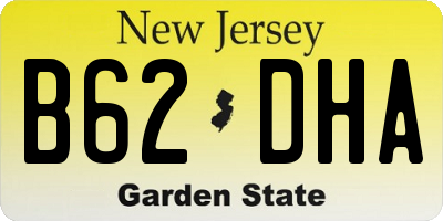 NJ license plate B62DHA