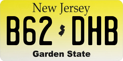 NJ license plate B62DHB