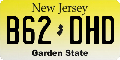 NJ license plate B62DHD