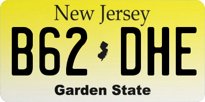 NJ license plate B62DHE