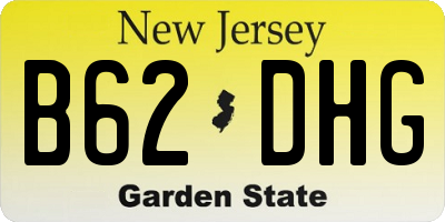 NJ license plate B62DHG
