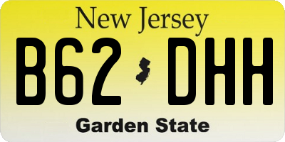 NJ license plate B62DHH