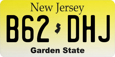 NJ license plate B62DHJ