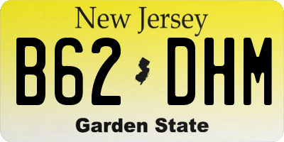 NJ license plate B62DHM