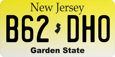 NJ license plate B62DHO