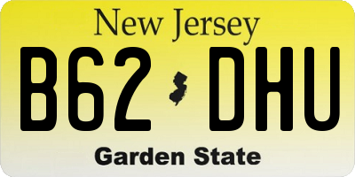 NJ license plate B62DHU