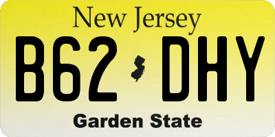 NJ license plate B62DHY