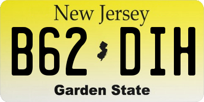 NJ license plate B62DIH