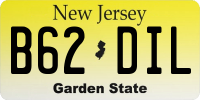 NJ license plate B62DIL