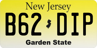 NJ license plate B62DIP
