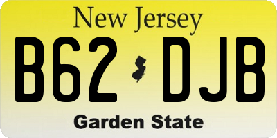 NJ license plate B62DJB