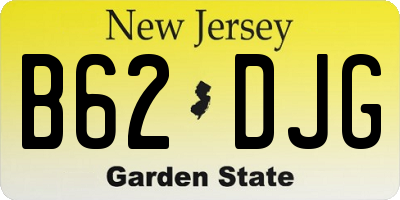 NJ license plate B62DJG