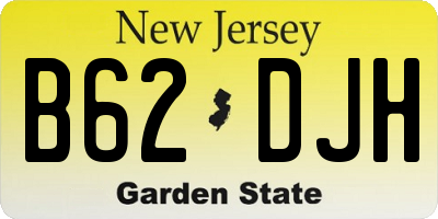NJ license plate B62DJH