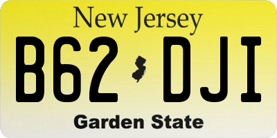 NJ license plate B62DJI
