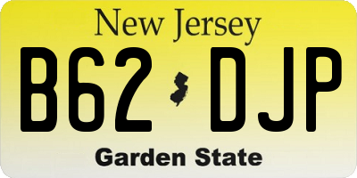 NJ license plate B62DJP