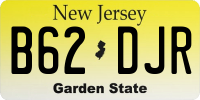 NJ license plate B62DJR