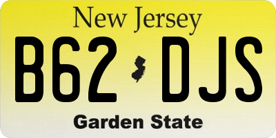 NJ license plate B62DJS