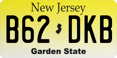 NJ license plate B62DKB