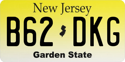 NJ license plate B62DKG