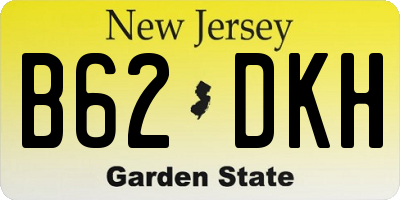 NJ license plate B62DKH