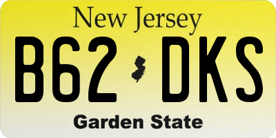 NJ license plate B62DKS