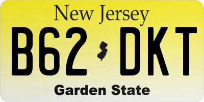 NJ license plate B62DKT