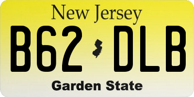 NJ license plate B62DLB
