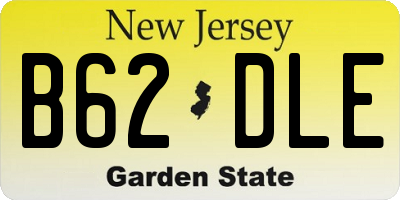 NJ license plate B62DLE