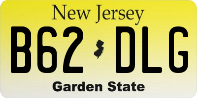 NJ license plate B62DLG