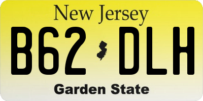 NJ license plate B62DLH